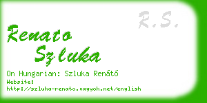 renato szluka business card